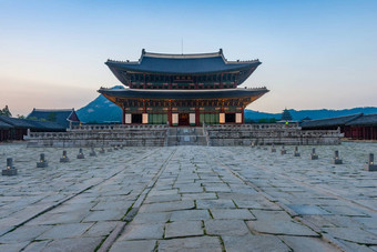 <strong>韩国</strong>Gyeongbokgung宫晚上首尔南<strong>韩国</strong>