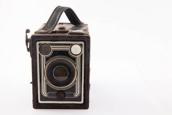 古董相机孤立的白色背景