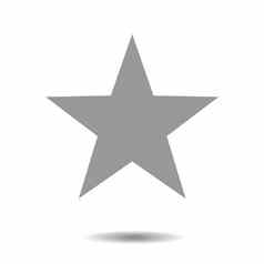 孤立的灰色的明星图标排名马克