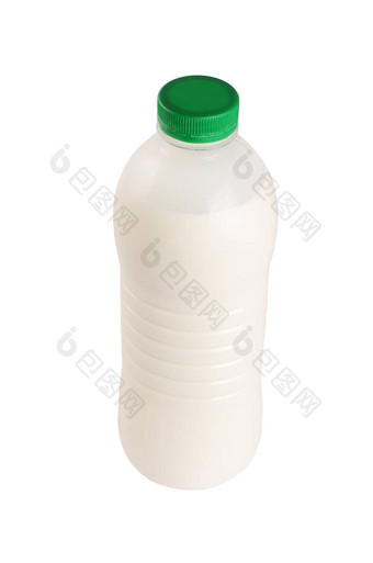 牛奶塑料包装孤立的白色
