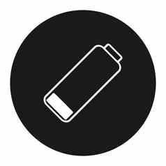 智能手机细胞电话低电池图标低能源象征平插图