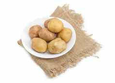 土豆煮熟的皮菜麻布
