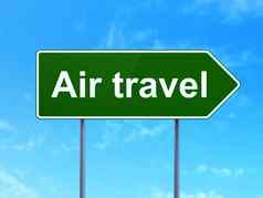 旅行概念空气旅行路标志背景