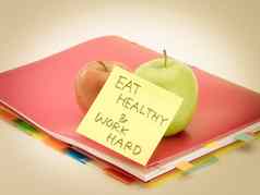 办公室文档苹果吃健康的工作硬