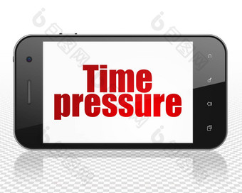 时间轴概念智能手机时间压力显示
