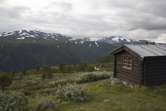 小屋挪威山约顿海门