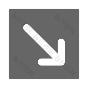 指针箭头现代平风格箭头按钮孤立的白色背景象征网络设计网站应用程序