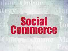 市场营销概念社会商务数字数据纸背景