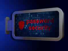 保护概念密码安全盾广告牌背景