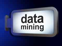 数据概念数据矿业广告牌背景