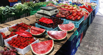农民的市场蔬菜水果西班牙
