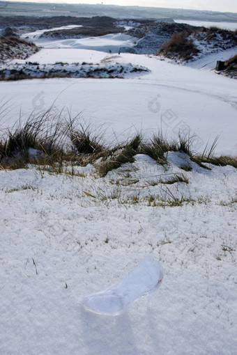 水晶玻璃高高跟鞋鞋白色雪高尔夫球