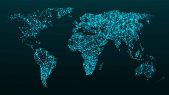 世界地图网络连接点背景