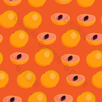 摘要无缝的背景设计布纹理阿布伊水果元素有创意的没完没了的织物模式形状小Pouteria凯米托