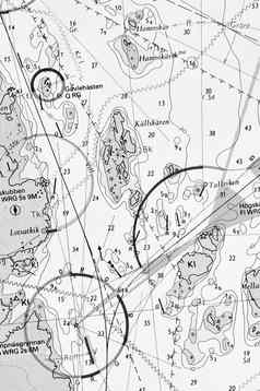 宏拍摄海洋图表详细说明斯德哥尔摩群岛