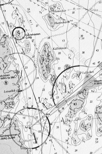 宏拍摄海洋图表详细说明斯德哥尔摩群岛