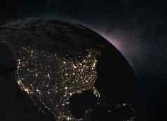 地球地球日出空间北美国