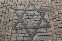 明星大卫犹太人象征铺石头