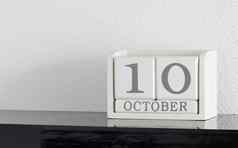 白色块日历现在日期月10月