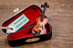 国际小提琴一天概念