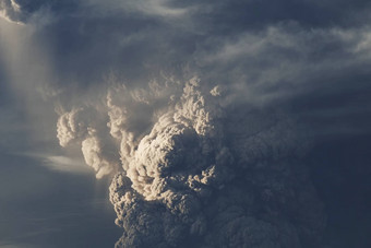 火山喷发俱乐部烟灰大气