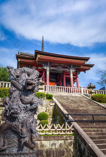 龙雕像前面<strong>清</strong>水寺寺庙《京都议定书》日本