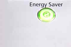能源储蓄者绿色按钮概念