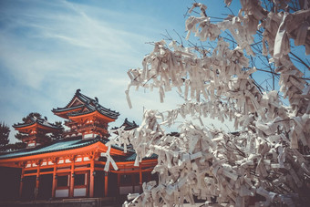 Omikuji树平安时代<strong>的</strong>神宫神社寺庙《京都议定书》日本