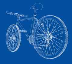 自行车蓝图插图