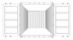 开放空货物容器戴着一副金属框风格
