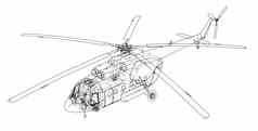 工程画直升机