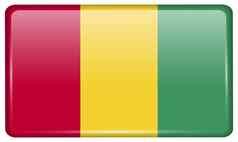 旗帜几内亚形式磁铁冰箱反射光