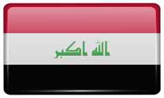 旗帜伊拉克形式磁铁冰箱反射光