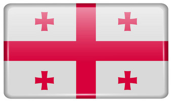 旗帜乔治亚州形式磁铁冰箱反射光