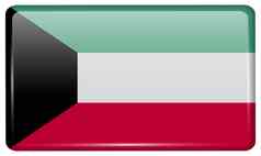 旗帜科威特形式磁铁冰箱反射光