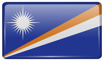 旗帜马什尔岛屿形式磁铁冰箱反射光