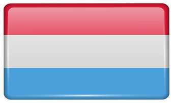 旗帜卢森堡形式磁铁冰箱反射光