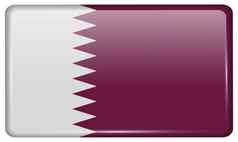 旗帜卡塔尔形式磁铁冰箱反射光