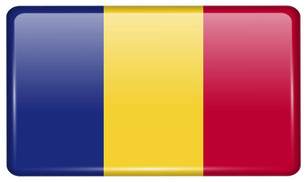 旗帜罗马尼亚形式磁铁冰箱反射光
