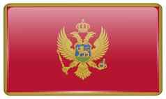 旗帜黑山共和国形式磁铁冰箱反射光