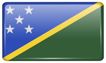 旗帜所罗门岛屿形式磁铁冰箱反射光