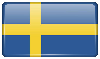 旗帜瑞典形式磁铁冰箱反射光