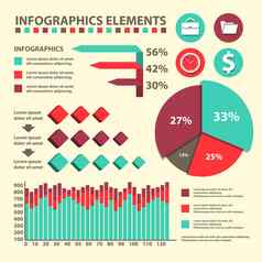 业务infographics圆折纸风格工作流布局横幅图数量选项一步选项网络设计