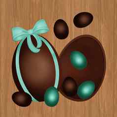 复活节巧克力鸡蛋装饰