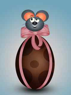 老鼠复活节巧克力蛋
