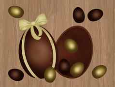 复活节巧克力鸡蛋装饰