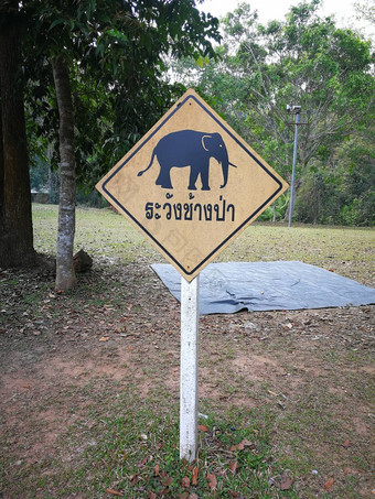 警告板泰国语言照片警告艾勒夫