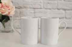 杯子白色杯子模型空白白色咖啡杯子模拟风格摄影咖啡杯产品显示