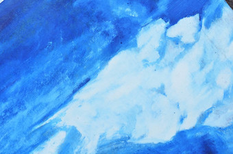 白色水彩涂片蓝色的帆布