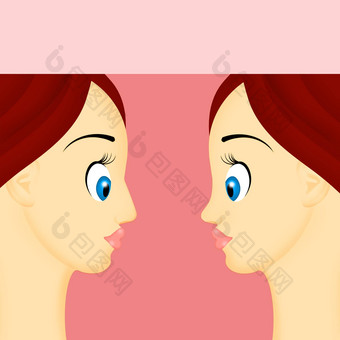 女人显示区别鼻子鼻整形术